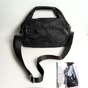 Women's Waterproof Zipper Shoulder Messenger Bag Adjustable Strap Blk Gy…